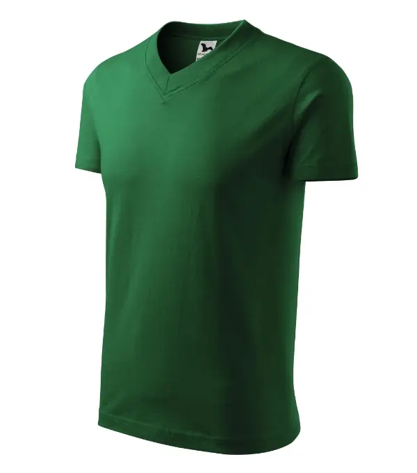 V-neck 102: fľaškovozelená