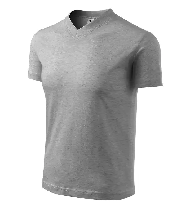 V-neck 102: tmavosivý melír