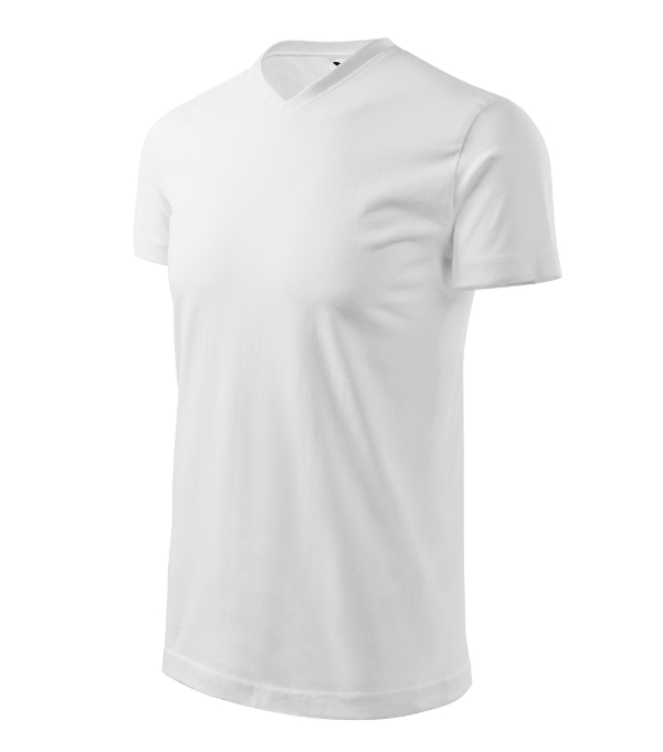 Heavy V-neck 111: biela