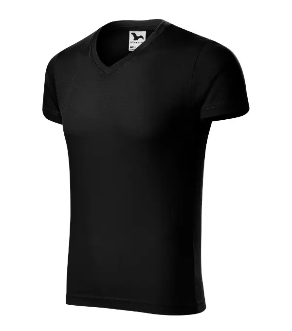 Slim Fit V-neck 146: čierna