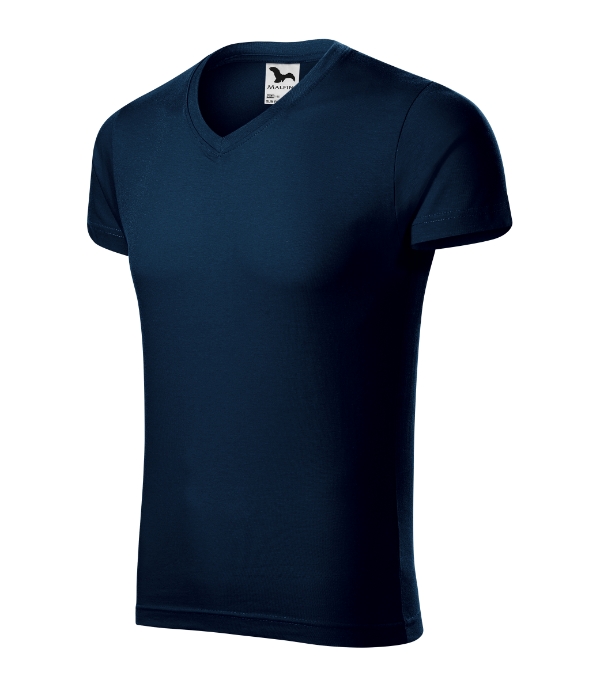 Slim Fit V-neck 146: tmavomodrá