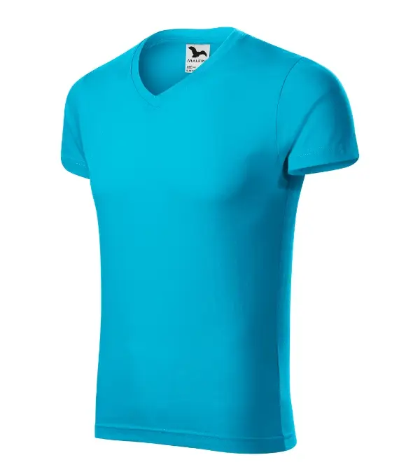 Slim Fit V-neck 146: tyrkysová