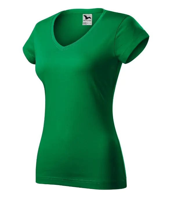 Fit V-neck 162: trávovo zelená