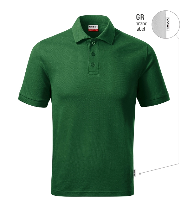 Resist Heavy Polo R20: fľaškovozelená 06 (brand label)