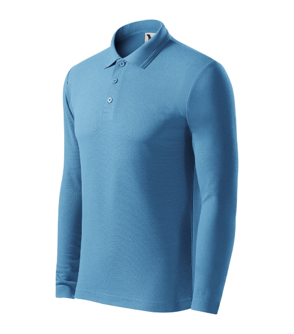 Pique Polo LS 221: svetlomodrá